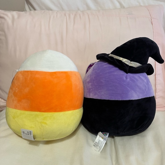 Halloween squishmallow bundle - Cannon the candy corn and Madeleine the witch 8” - Picture 2 of 4
